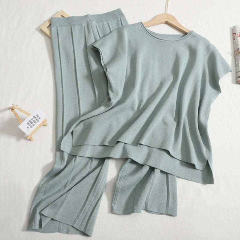 Casual Solid Color Sleeveless Pant Set-Soco Hoodie