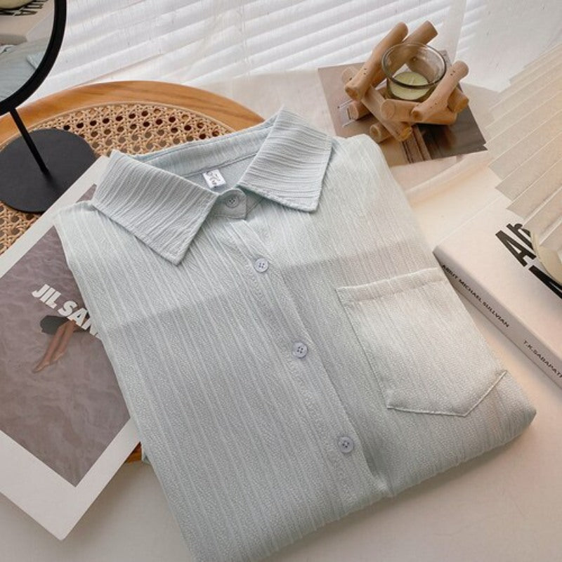 Casual Solid Color Lazy Loose Blouses Shirt For Women-Soco Hoodie