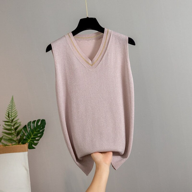 Women Silk V-Neck Camisole-Soco Hoodie