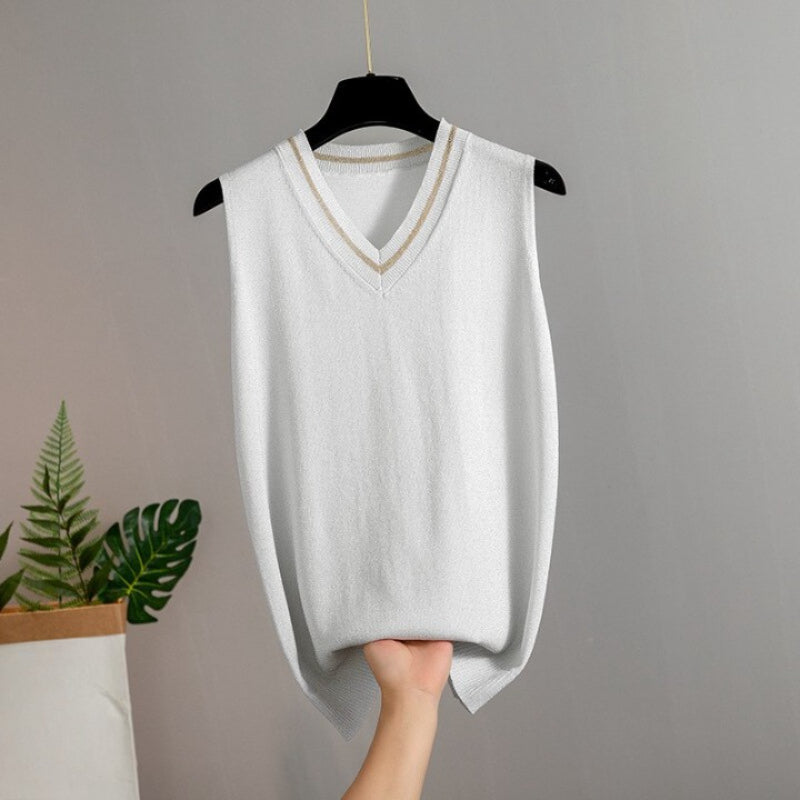 Women Silk V-Neck Camisole-Soco Hoodie