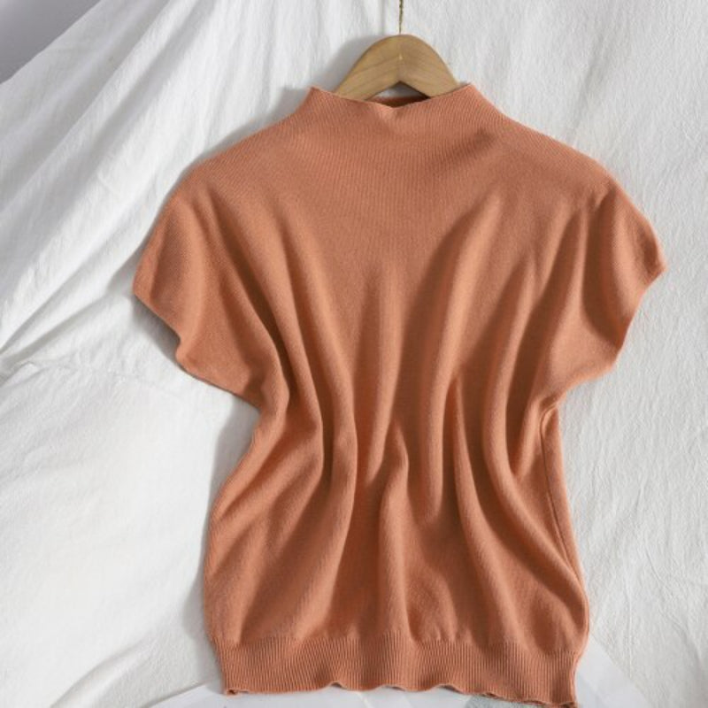 Pullover Sleeveless Solid Knitted T-Shirt-Soco Hoodie