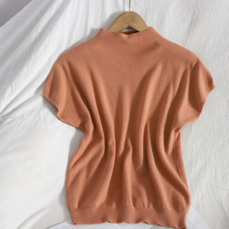 Pullover Sleeveless Solid Knitted T-Shirt-Soco Hoodie