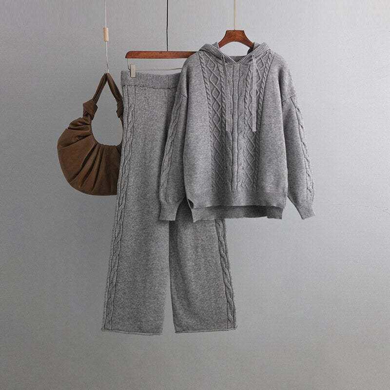 Women's Winter Thick Two Piece Set-Soco Hoodie