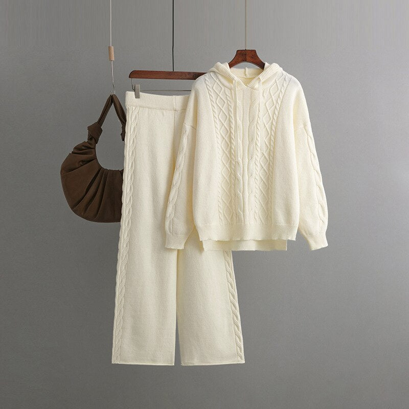 Women's Winter Thick Two Piece Set-Soco Hoodie