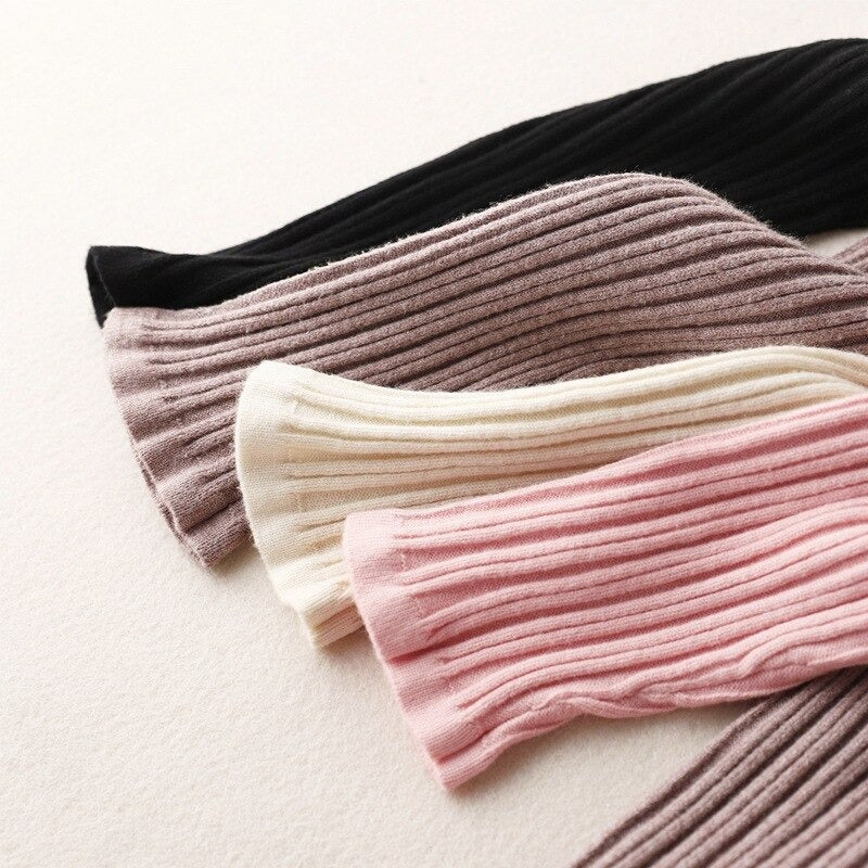 Pleated Mock Neck Knitted Sweater Dress-Soco Hoodie