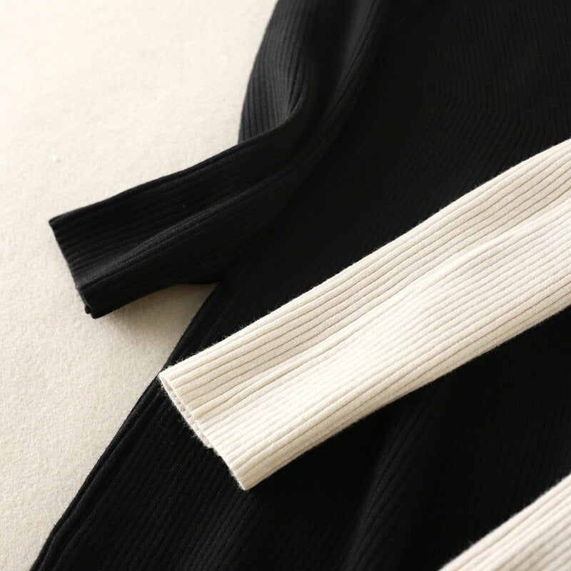 Women's Turtle Neck Simple Design Sweater Top-Soco Hoodie