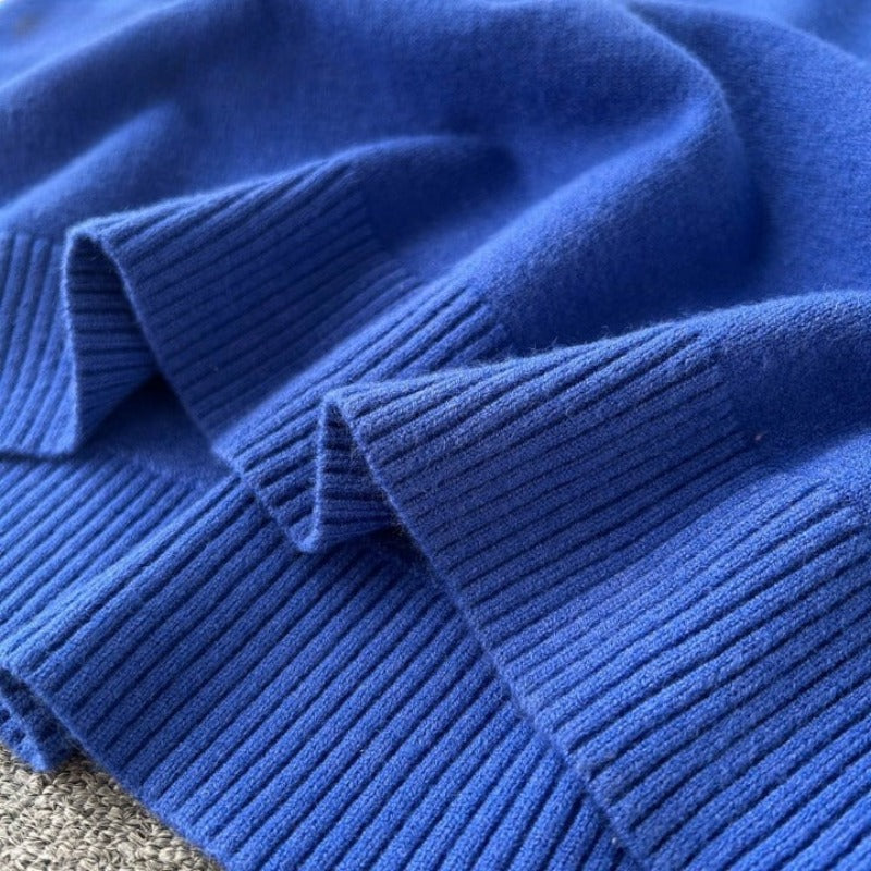 Loose Turtleneck Knitted Long Sleeve Sweater Dress-Soco Hoodie