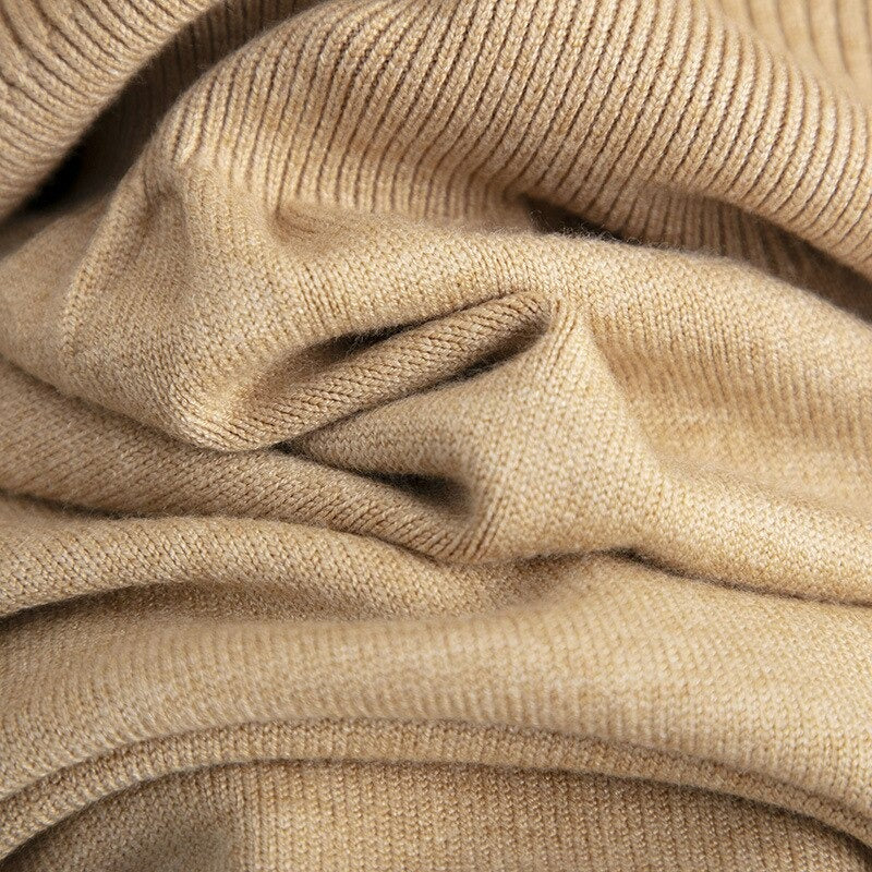 Long Pleated V-Neck A-Line Knitted Sweater Dress-Soco Hoodie