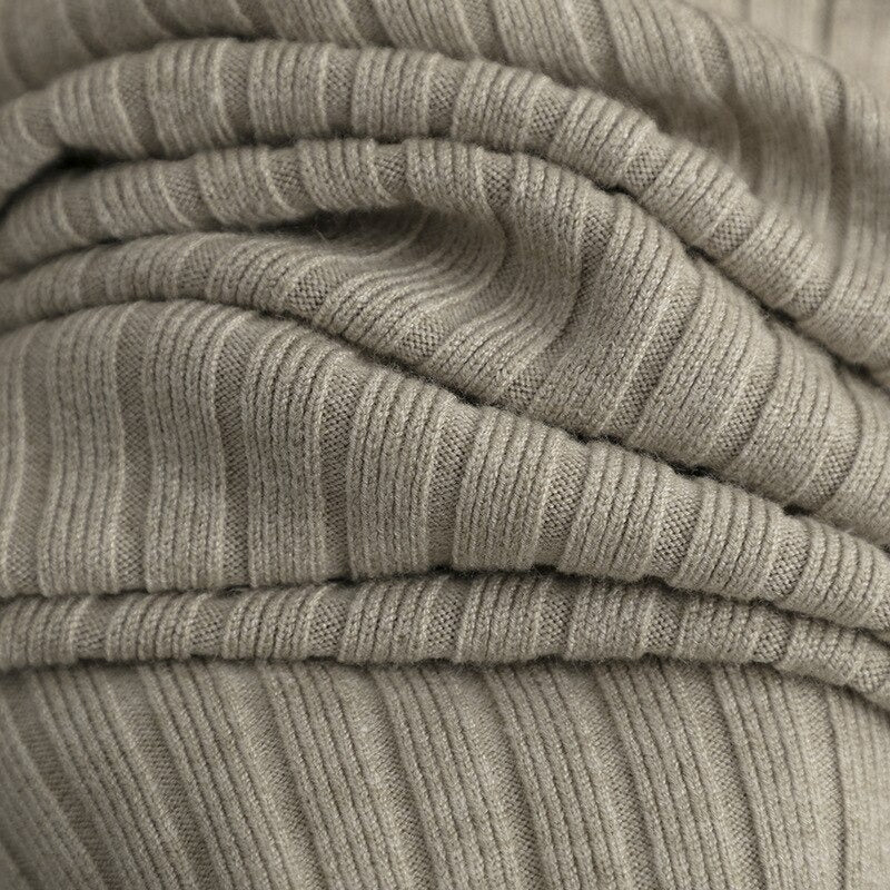 Turtleneck Tunic Knitted Slim Fit Sweater Dress-Soco Hoodie