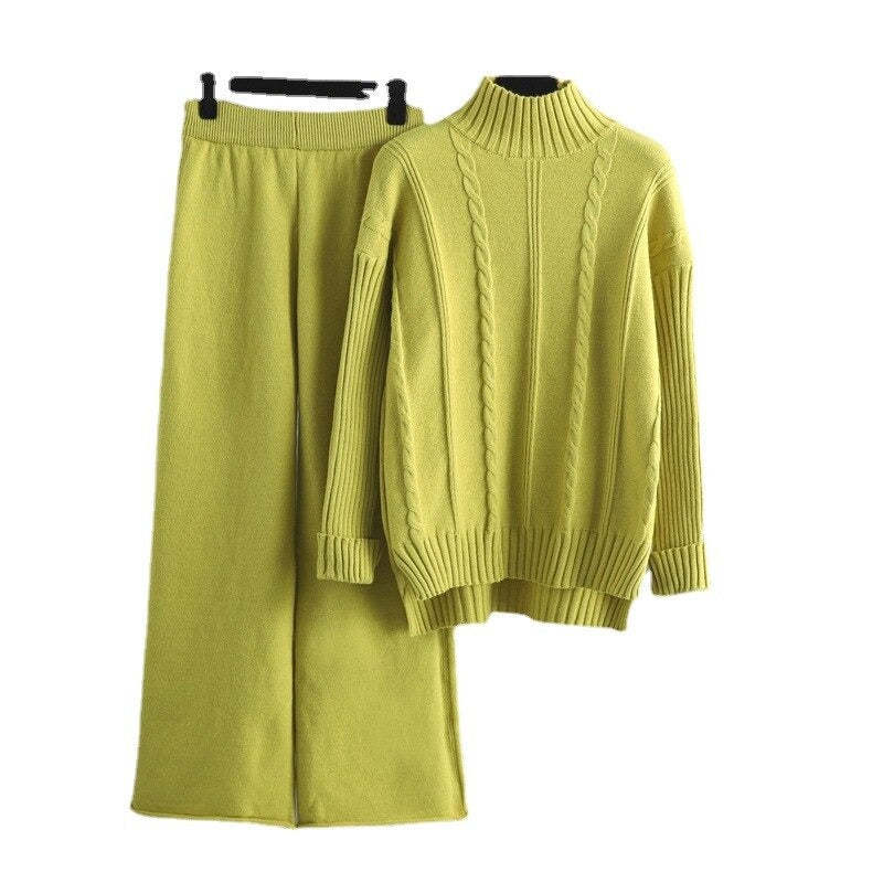 Warm Cashmere Sweater And Pants Sets For Women-Soco Hoodie