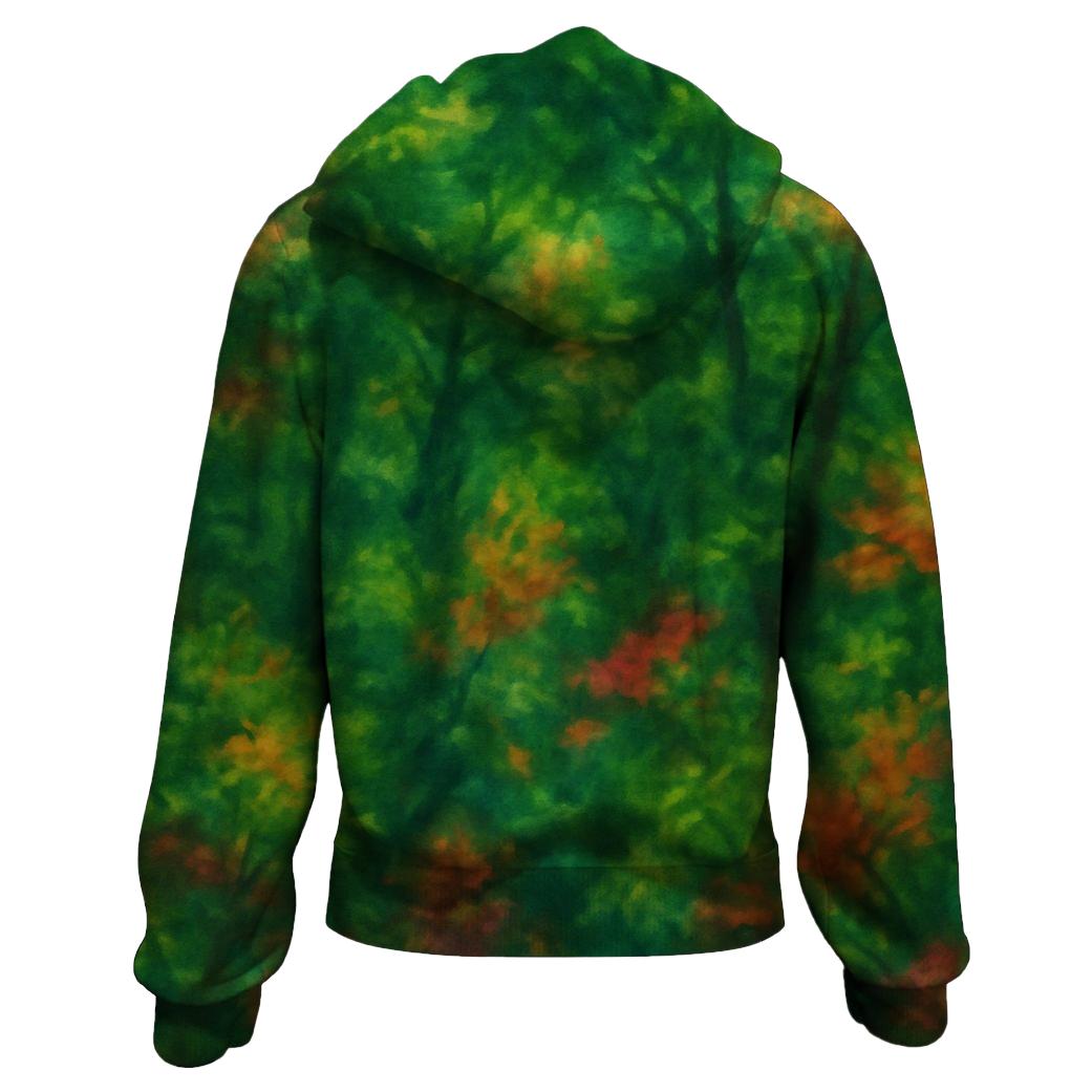 Lush Forest Escape Zip Up Hoodie