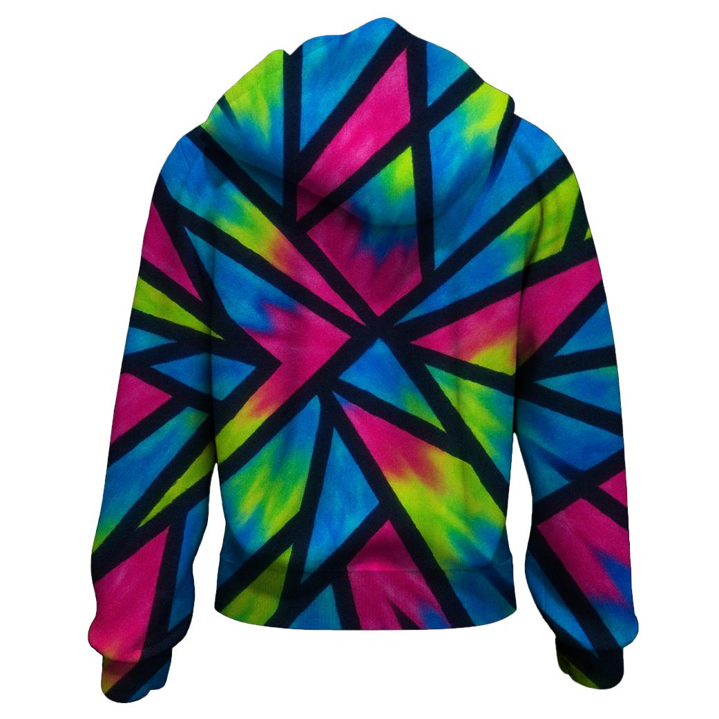 Electric Prism Burst Zip Up Hoodie