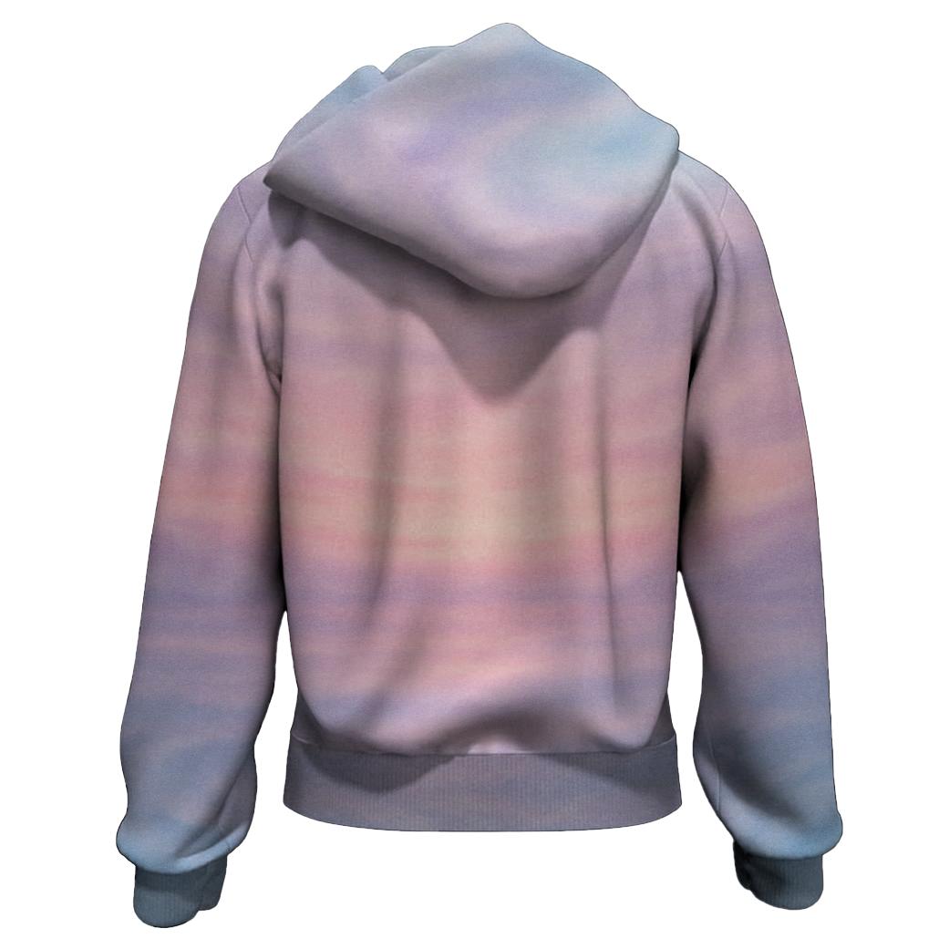 Dreamy Pastel Horizon Zip Up Hoodie