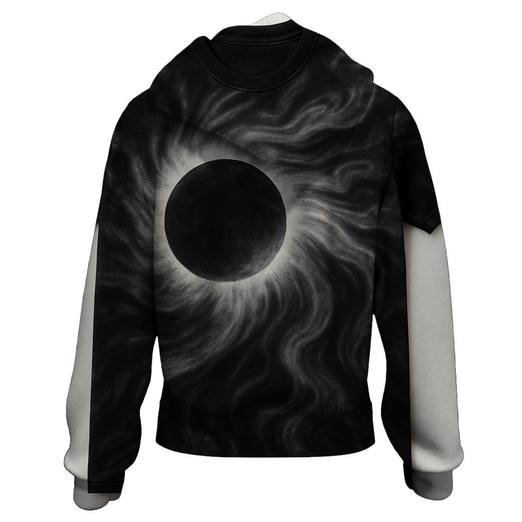 Lunar Eclipse Reflection Zip Up Hoodie