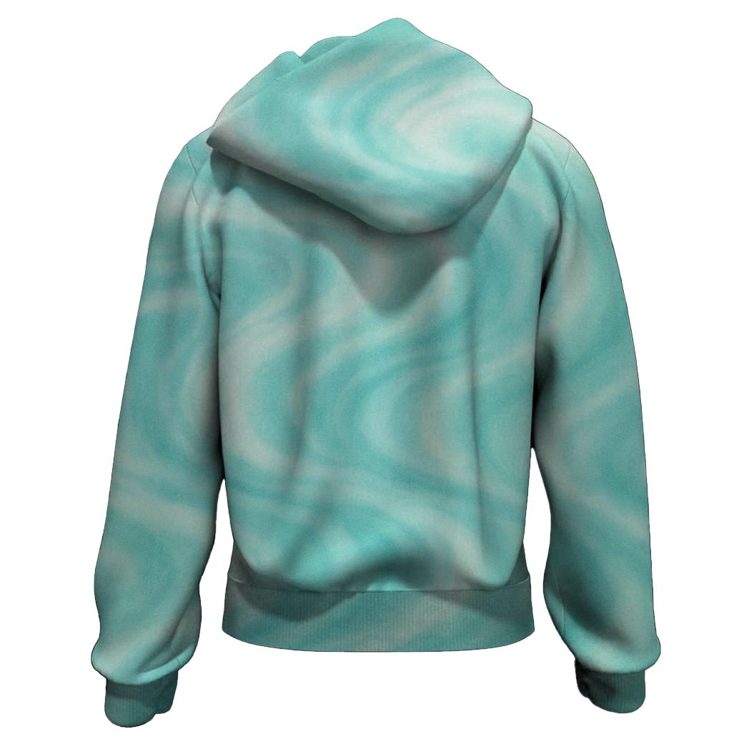 Ocean Breeze Tie-Dye Zip Up Hoodie