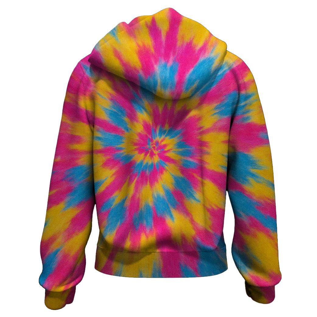 Vibrant Festival Colors Zip Up Hoodie