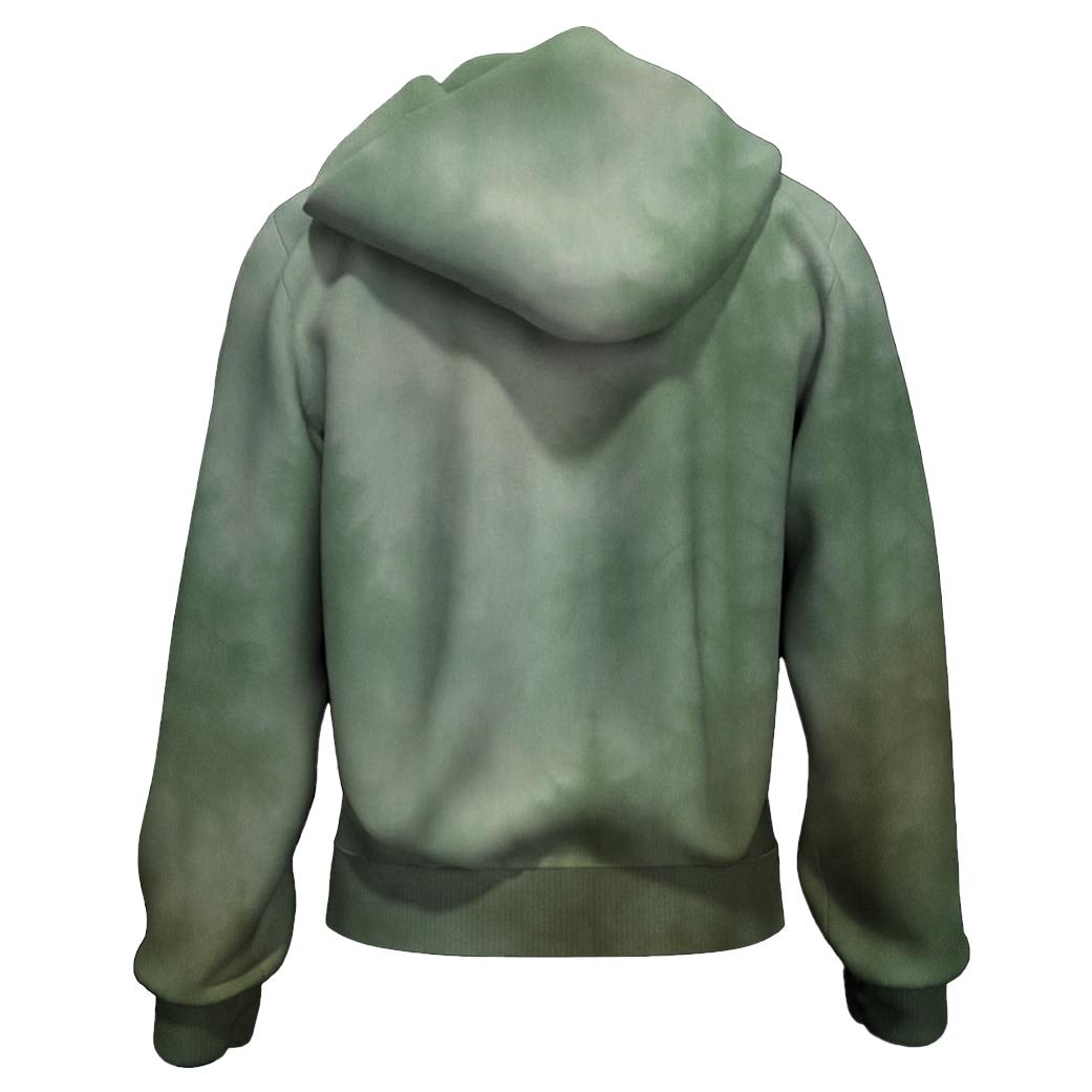 Misty Forest Tie-dye Zip Up Hoodie