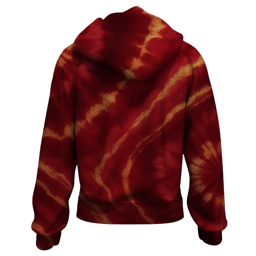 Crimson and Gold Glimmer Hoodie