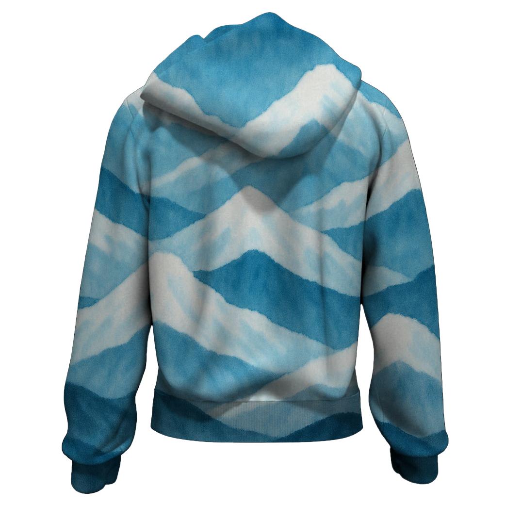 Frosty Mountain Glow Zip Up Hoodie