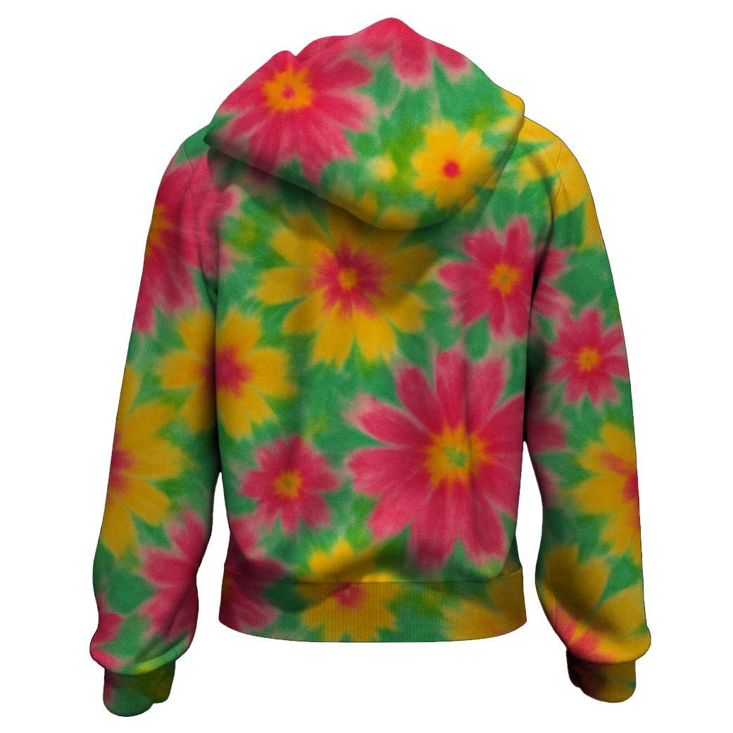 Wildflower Meadow Breeze Zip Up Hoodie