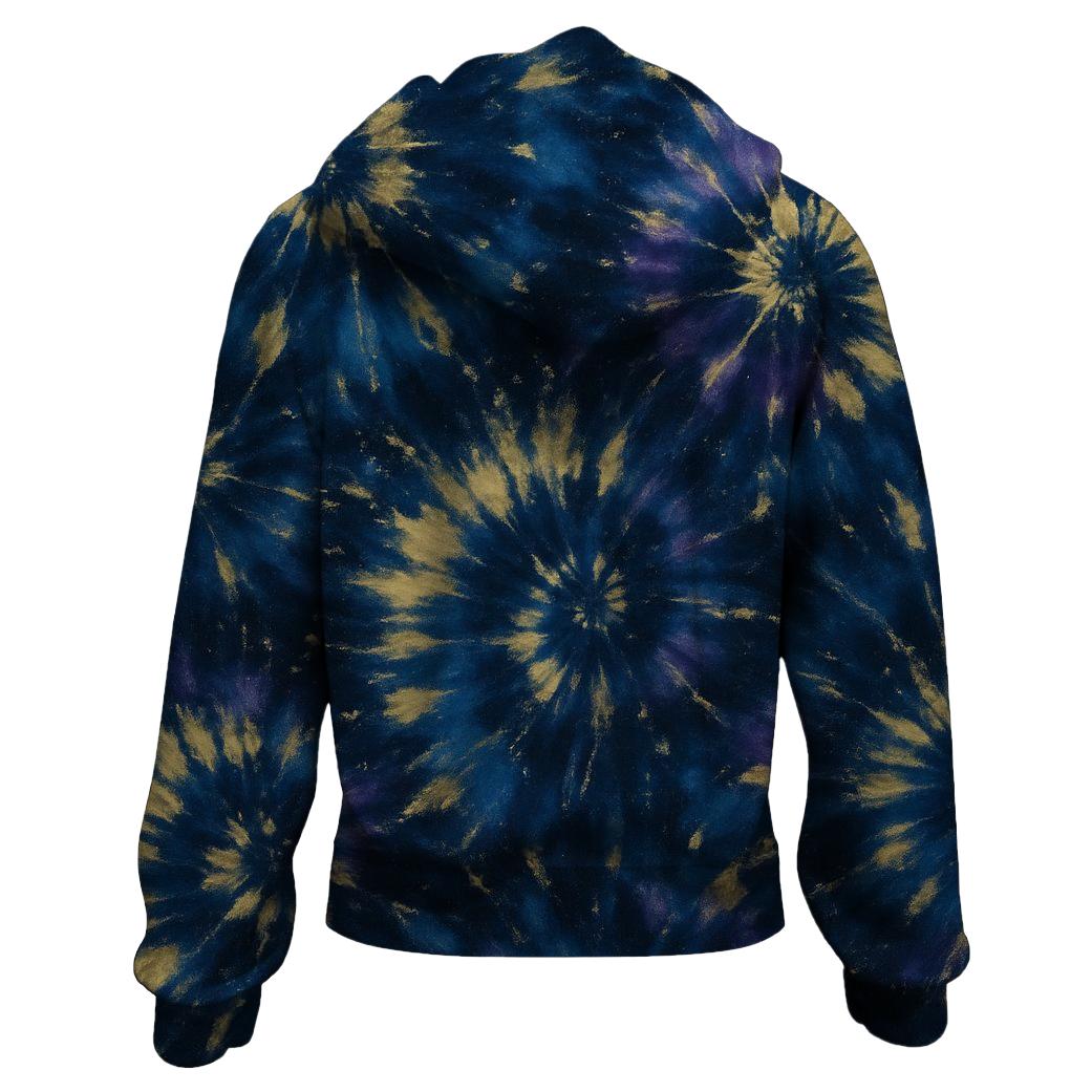 Celestial Burst Tie-Dye Zip Up Hoodie