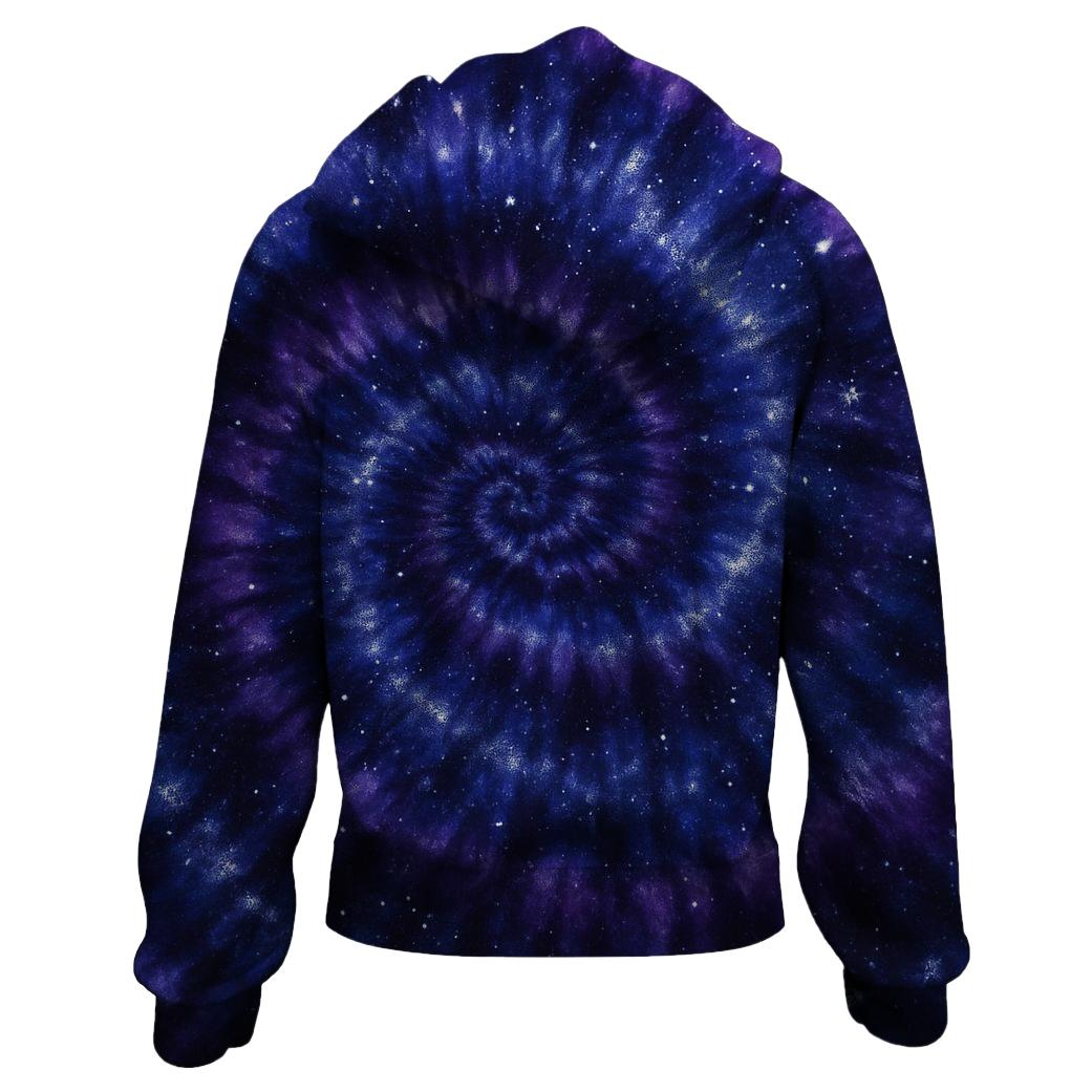 Iridescent Galaxy Swirl Zip Up Hoodie