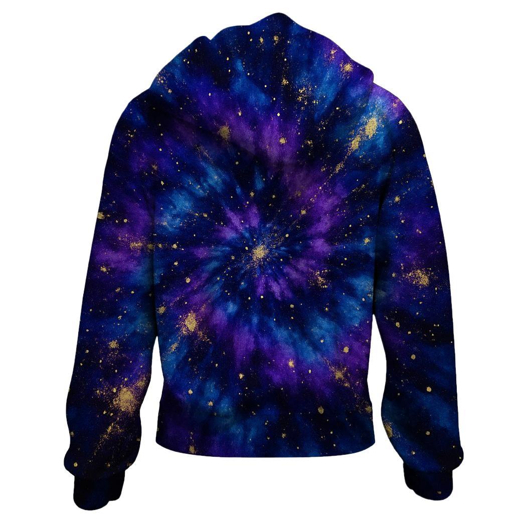 Cosmic Stardust Burst Zip Up Hoodie