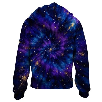 Cosmic Stardust Burst Zip Up Hoodie