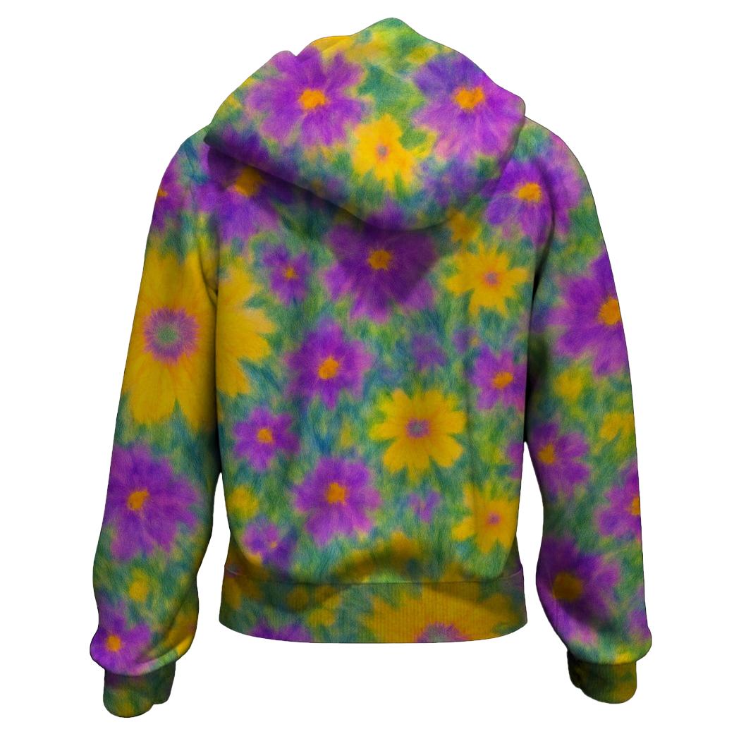Wildflower Fields Zip Up Hoodie