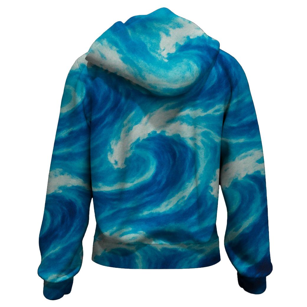 Chasing Ocean Waves Zip Up Hoodie
