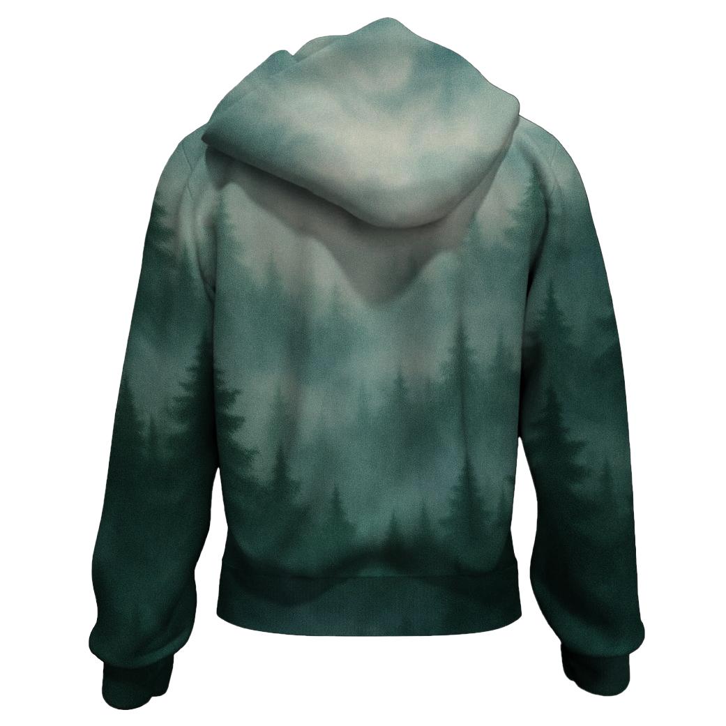 Twilight Forest Mist Zip Up Hoodie