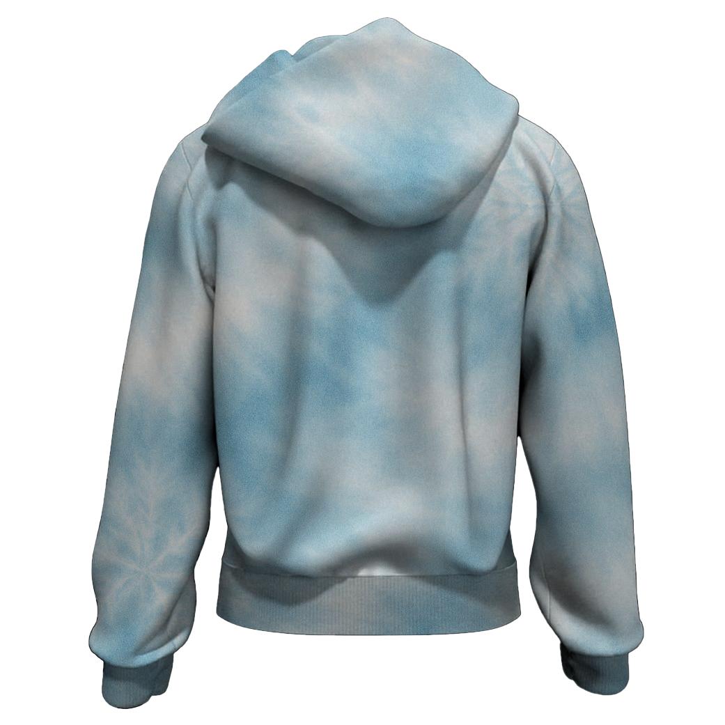 Winter Frost Tie-dye Zip Up Hoodie