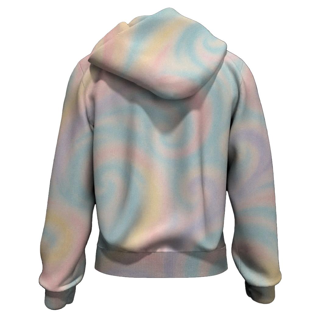 Pastel Dreams Tie-Dye Zip Up Hoodie
