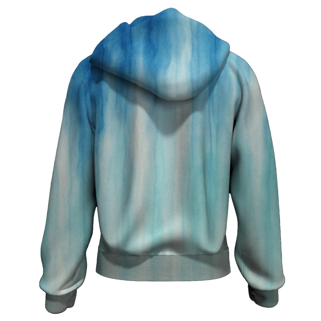 Ethereal Waterfall Cascade Zip Up Hoodie