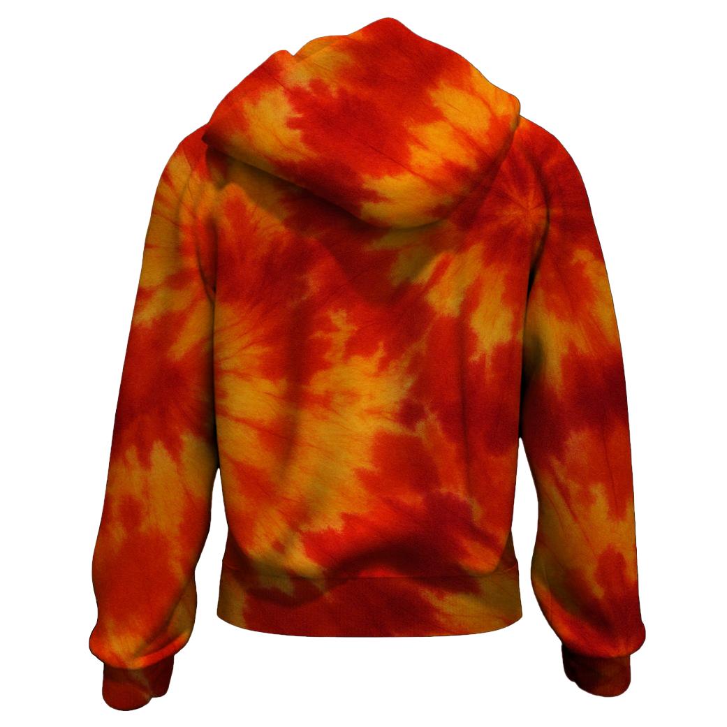 Fiery Autumn Burst Zip Up Hoodie
