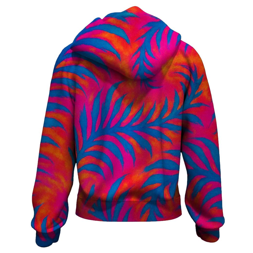 Electric Neon Jungle Zip Up Hoodie