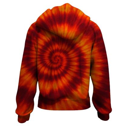 Crimson Sky Dreams Zip Up Hoodie