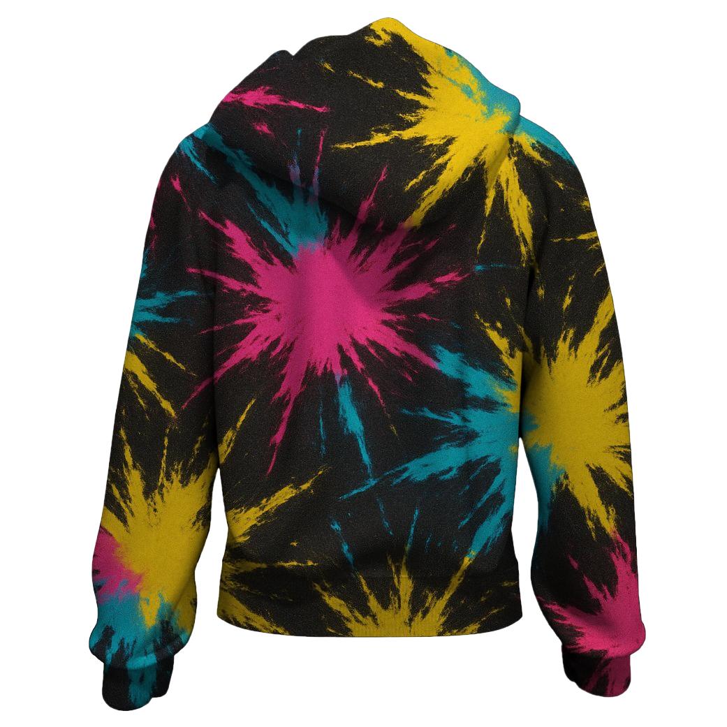 Urban Graffiti Burst Zip Up Hoodie