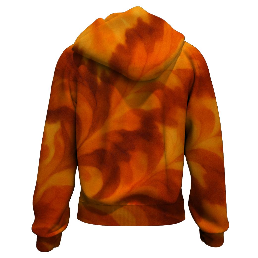 Golden Autumn Harvest Zip Up Hoodie