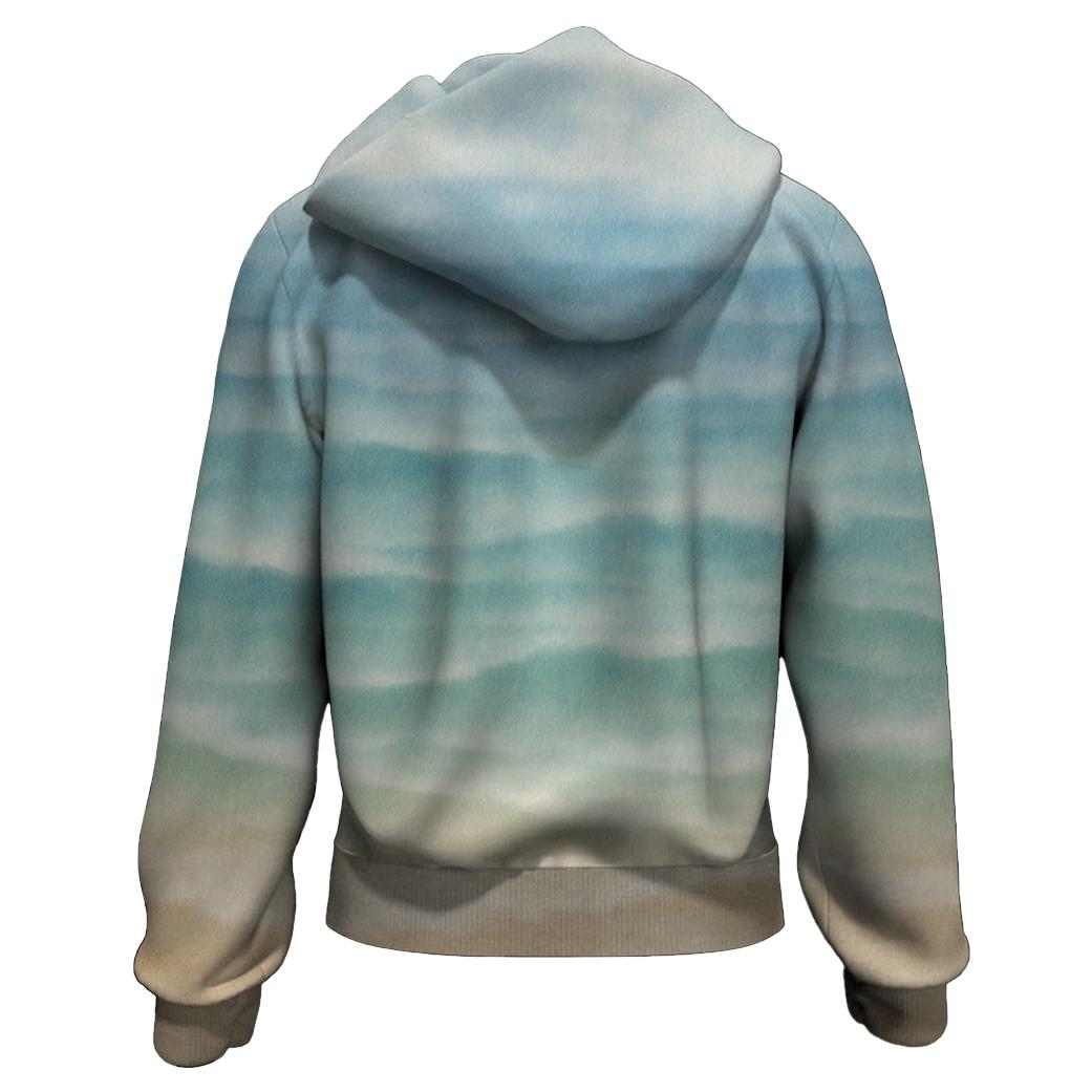 Coastal Breeze Bliss Zip Up Hoodie