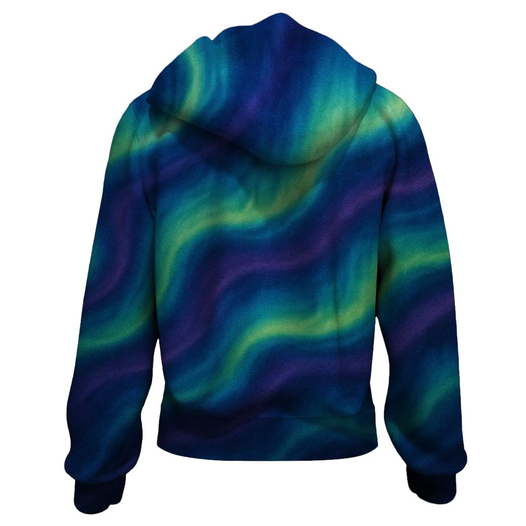 Majestic Aurora Sky Zip Up Hoodie