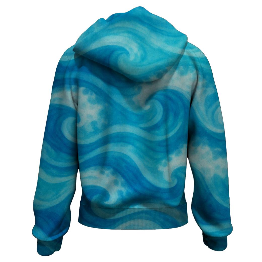 Mystic Ocean Wave Tie-Dye Hoodie