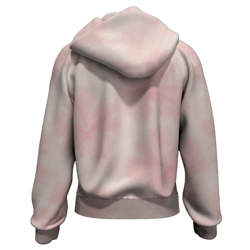 Blossoming Cherry Tie-dye Zip Up Hoodie