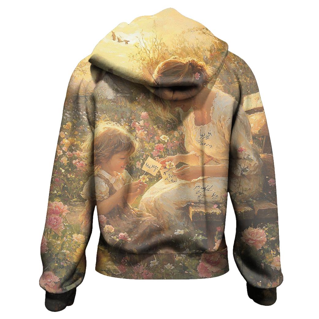 Roots of Love The Garden of a Mother's Heart Zip Up Hoodie