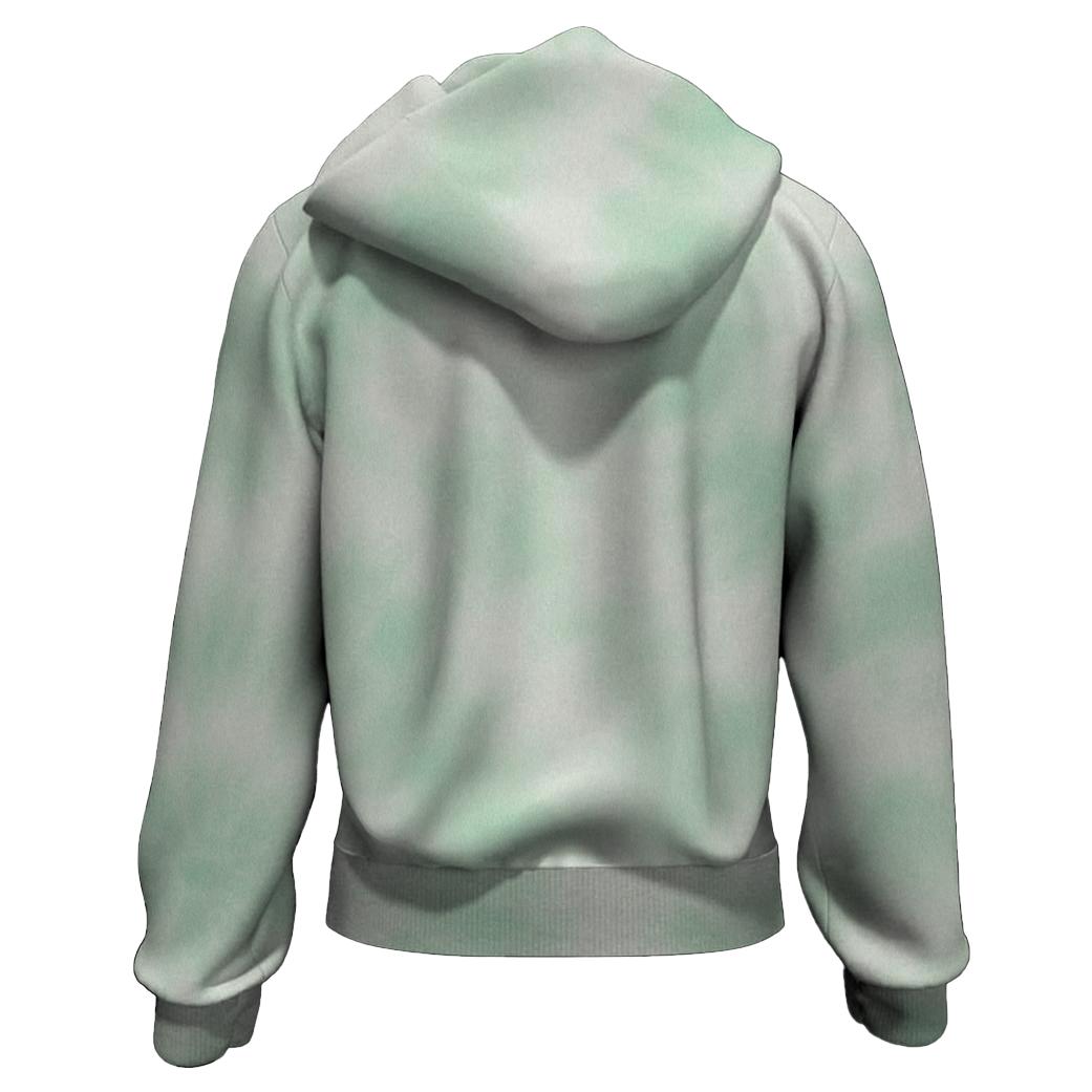 Mint Breeze Tie-dye Zip Up Hoodie
