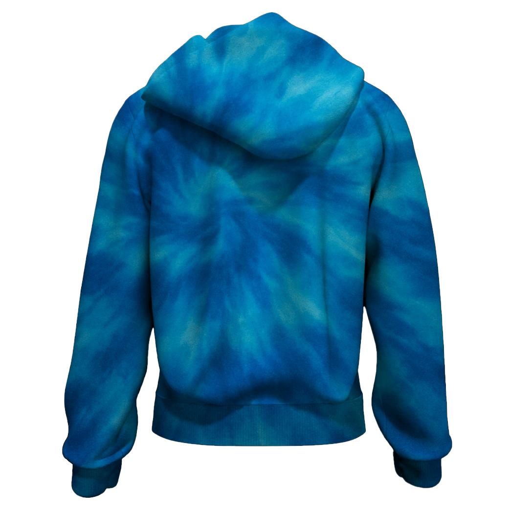 Sapphire Dream Tie-dye Zip Up Hoodie
