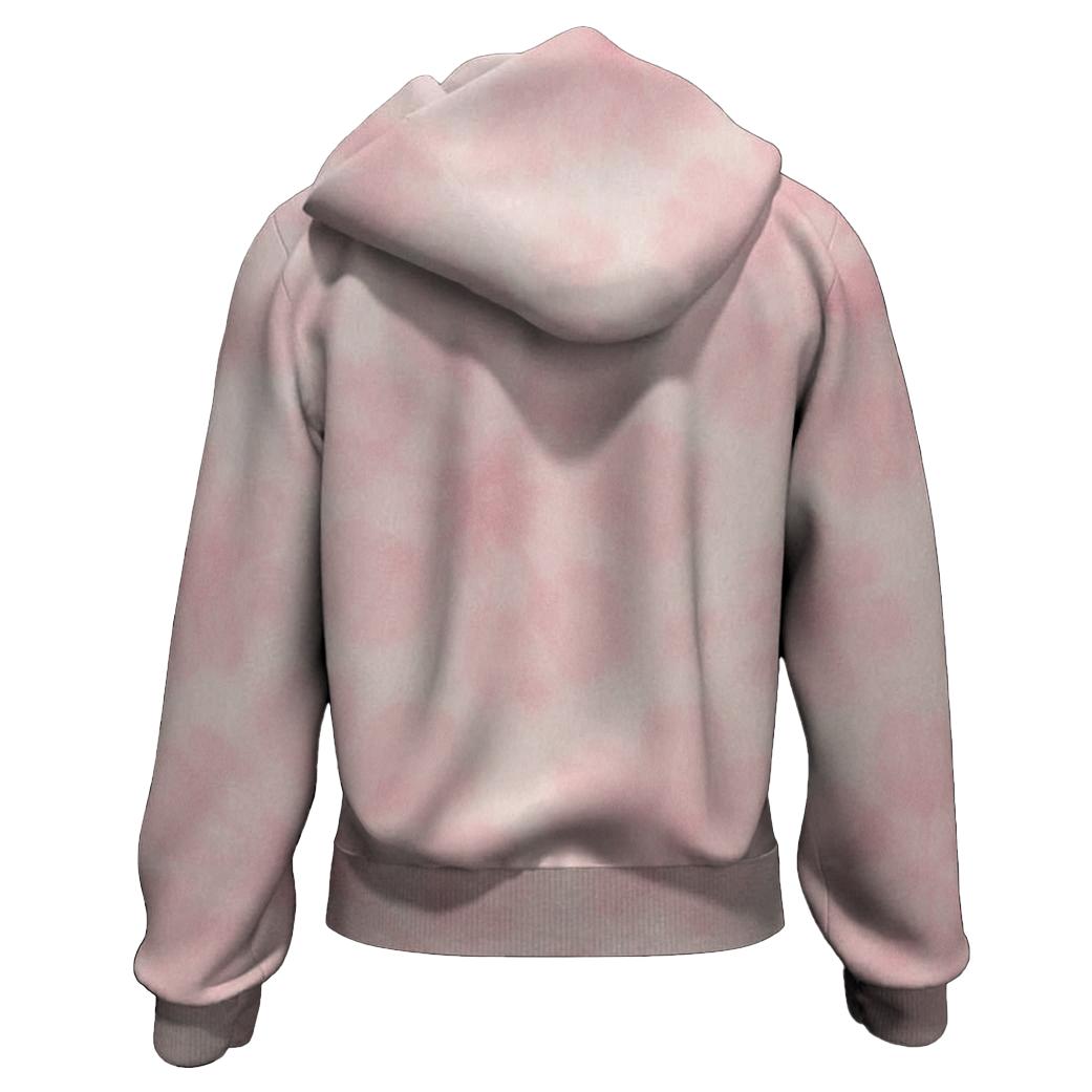 Cherry Blossom Dream Tie-dye Zip Up Hoodie