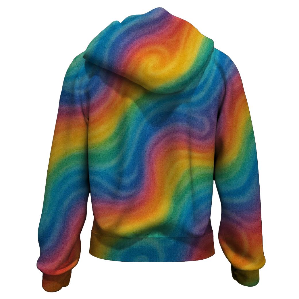 Rainbow River Flow Zip Up Hoodie