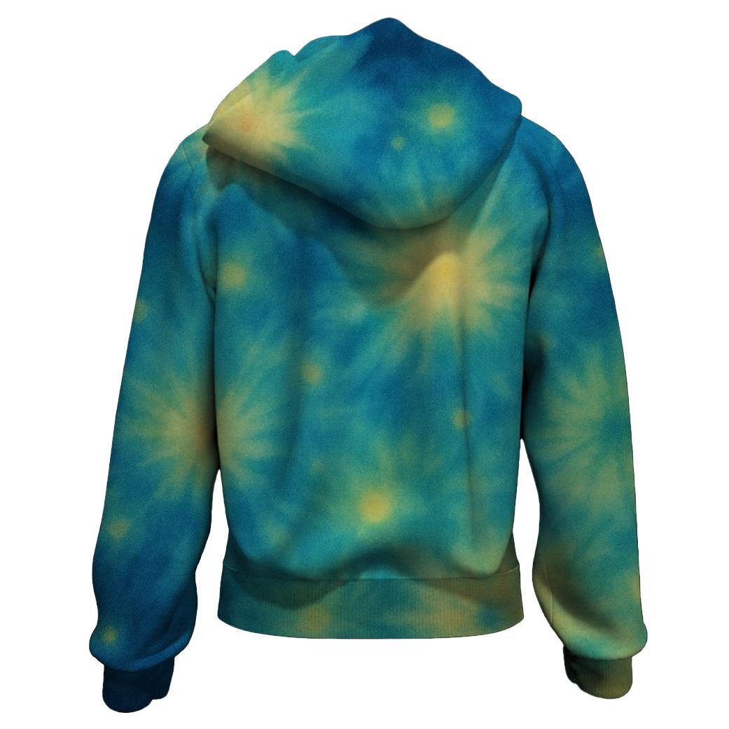 Firefly Night Tie-dye Zip Up Hoodie