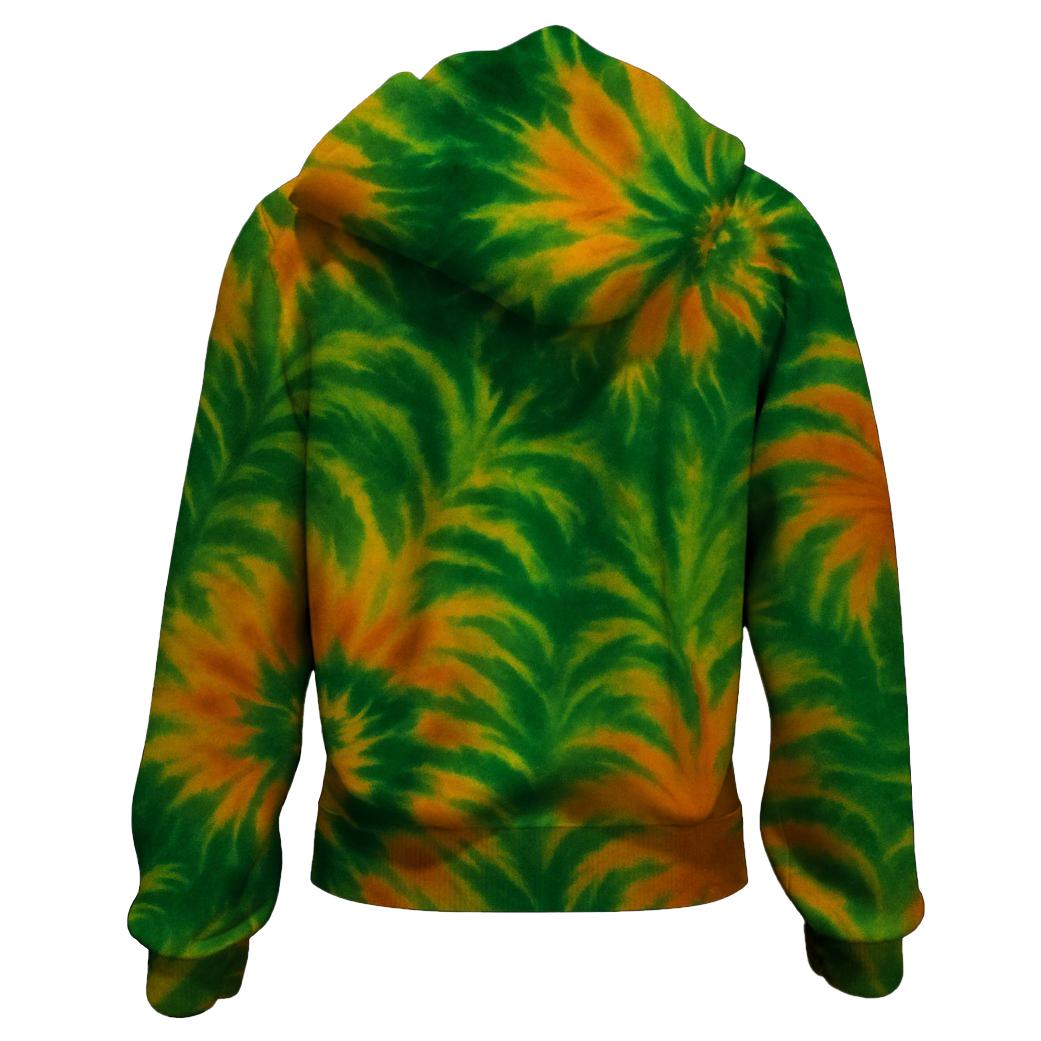 Vibrant Jungle Fusion Zip Up Hoodie